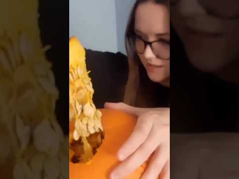 Carving a Pumpkin 🎃 ASMR #asmr #asmrshorts