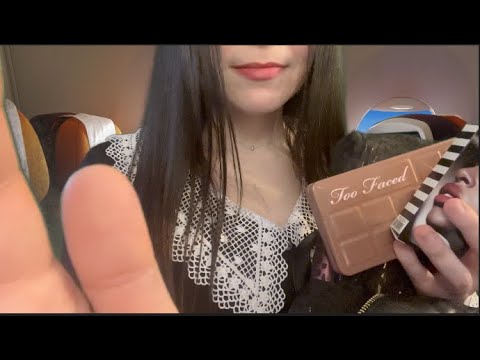 ASMR The Lady on the Airplane Does Your Makeup ✈️ 💄