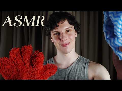 ASMR cleaning your face and also it's raining