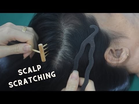 ASMR Nape Scratch Real Person, Tingly With Breathing, Snoring Sound For Anxiety Reduce