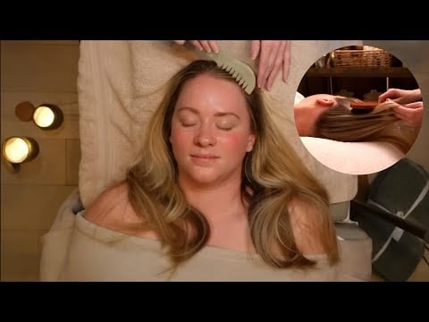 ASMR Gentle Massage to help her sleep | Relaxing Repetition for sensitive skin. (Rosacea) No Talking