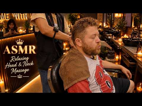 💈 I Was So Tired, I Needed This [ ASMR ] Master Barber Deep Peace Massage & Hair Wash