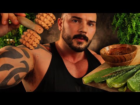 ASMR Sensitive Scalp Massage | Aloe Vera Treatment 🪴 Male Personal Attention ASMR