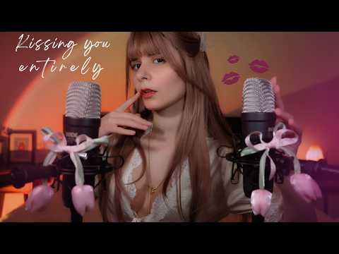 ASMR Roleplay - Your Girlfriend Kisses You Left and Right 💋 (Binaural)