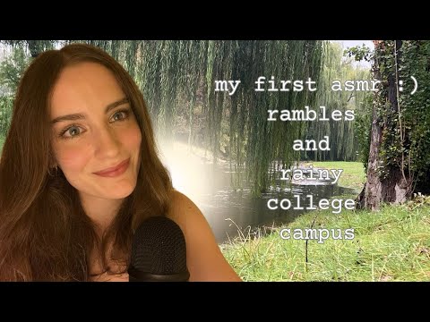 my first asmr!! soft spoken ramble, nature, rain sounds 🌧️