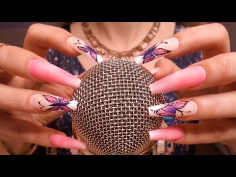 ASMR for Sleep & Relaxation ❤️ Mic Scratching with Long Nails, Ear to Ear Triggers, Layered Visuals