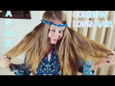 ASMR Combing hair with a fan.