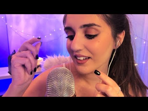 ASMR gibberish inaudible whispering / slow hand movements