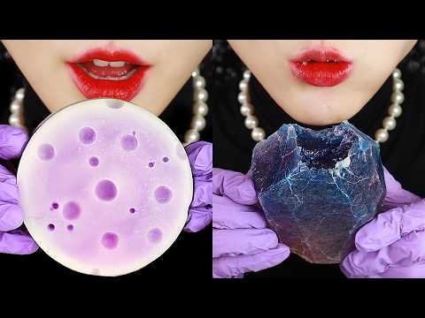 POV: YOU ARE IN THE GALAXY BAR🌌 GALAXY FOOD ASMR👾 ACID RAIN JELLY, NEBULA BUBBLE, ENERGY BLOCKS ETC