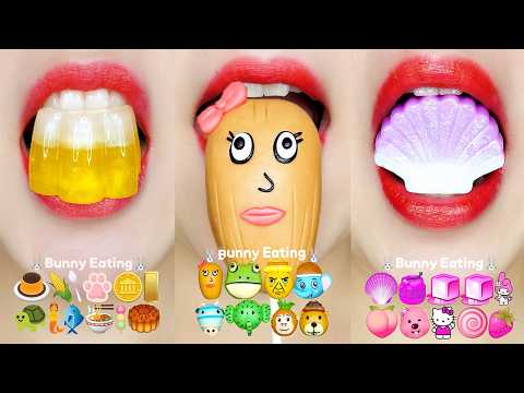 EMOJI FOOD 10 MINUTES EATING SOUND 10분 이모지 입술 먹방 [ASMR LIPS MUKBANG]