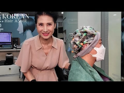 미용실 ASMR 가는모발 #히피펌 화려하게 변신 Thin hair #Hippy perm. Make it fancy