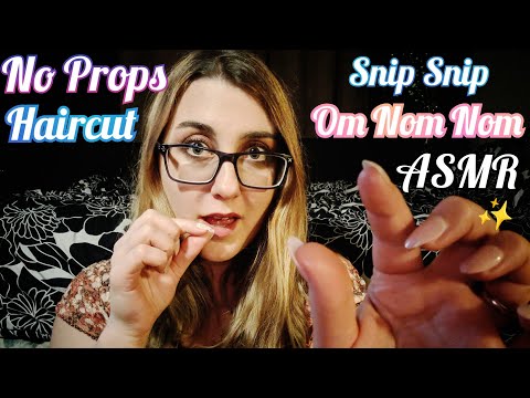 ASMR Hair Dresser Who Eats Your Hair (Fast Om Nom Nom, Snip Snip, No Props)