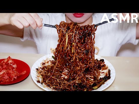 BLACK BEAN NOODLES (JJAJANGMEN) 짜장라면 리얼사운드 먹방 ASMR