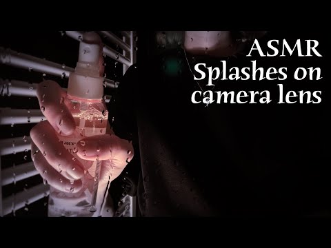 ASMR 🌙 Splashes on the camera - Spray bottles and camera touching (no talking)