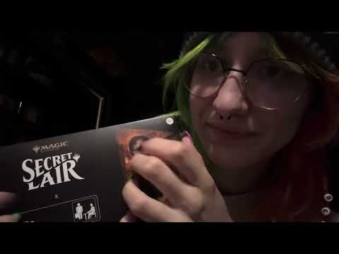 ASMR opening secret lair MTG ( lofi tapping and relaxing sounds) 