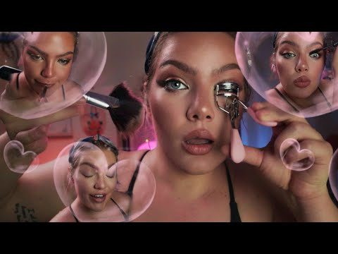ASMR GRWM Soft Spoken Q&A, Makeup Tutorial and Application Sounds, Get to Know Me 10K Special