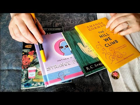 ASMR w/ TINY BOOKS {Tracing, Tapping, Scratching, Page Turning, Soft Speaking, Reading}