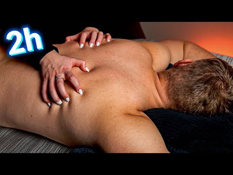 2-HOUR ASMR Insomnia Treatment - Back Tracing & Massaging Sounds (No Talk)