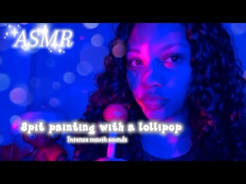 spit painting you with a lollipop 🍭💧 | mouth sounds for deep sleep 
