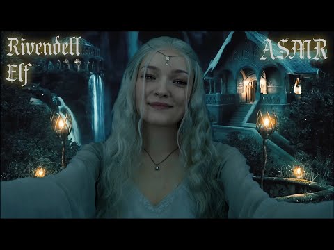 ASMR 🧝‍♀️ Elven Mother humms you to sleep in Rivendell 🌿 (Face Touching, Hairplay, echoed Humming)