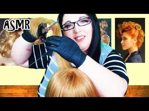 ASMR Sleep Inducing Haircut Roleplay (Gloves, Plastic Apron, Hair Brushing, Scissors, Spray, Real)