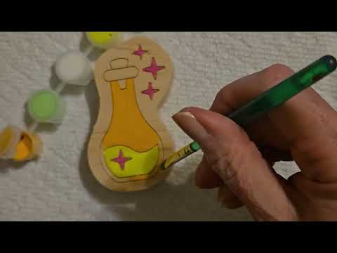ASMR | Painting Clearance Wood Decorative Pieces (Whisper)