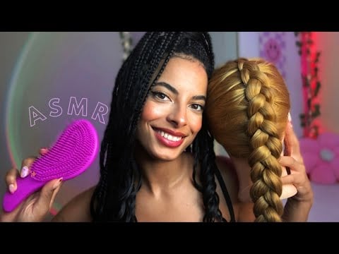 ASMR Trançando Seu Cabelo Bem Devagar 😴 | Extremamente Relaxante (Trança Francesa)