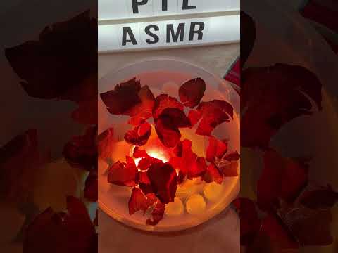 ASMR Bowl of ICE AND ROSES to refresh yourself 🌹🧊 #waterasmr #relaxsounds #tingles #liquidsounds