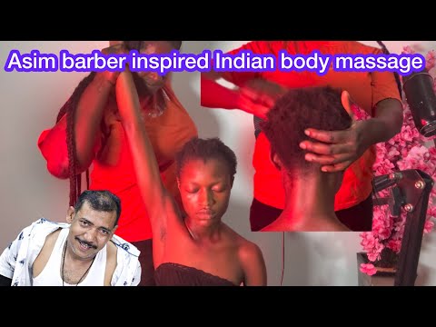 Asmr✨Asim  barber inspired body and head massage on pelumi  @thebarberclub568