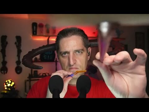 ASMR Personal Attention Monster Face Brushing 👹