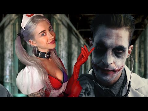 ASMR | Harley Quinn & Joker do ASMR | Makeup and Medical Exam (Featuring @LizzieLestrange ASMR)