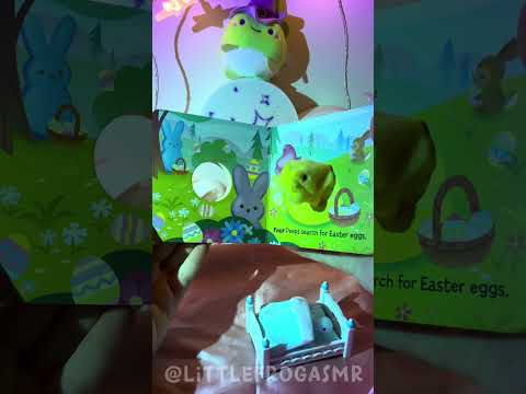 PEEP BEDTIME STORY 🐰😴 #asmr #peeps #books #reading #cute
