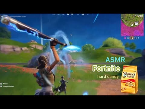 ASMR Gaming | Trying to play Fortnite & Eating Hard Candy | Mouth Sounds + Controller Sounds