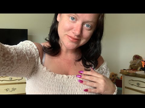 ASMR Shirt Scratching & Whisper Ramble/ Life Update (fast & aggressive)