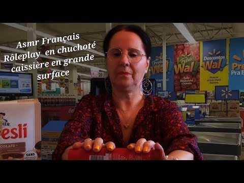 #Asmr Français #Rôleplay "Caissière asmr"  qui prends son temps et observe bien les produits, hihi