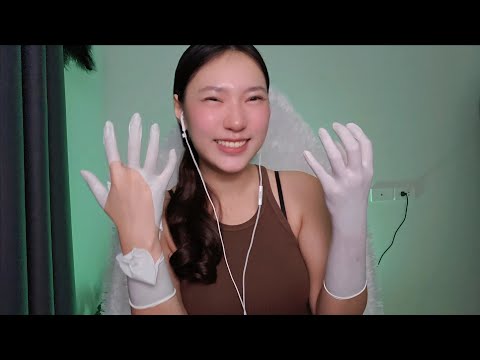 Ripping Latex Gloves & Oil Lotion Ear Massage 3Dio Relaxing Sounds - ASMR Whispers
