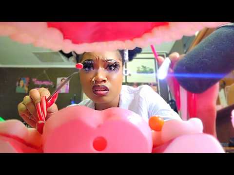 ASMR ~ Ghetto Instagram Dentist Cleans Your Teeth And Eats The Candy Out Of It 🦷🍭