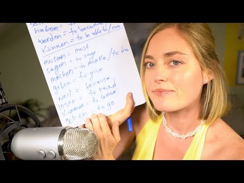 ASMR Lerne Deutsch mit mir 🇩🇪 💓 Wichtigste Verben (Teil 2)
