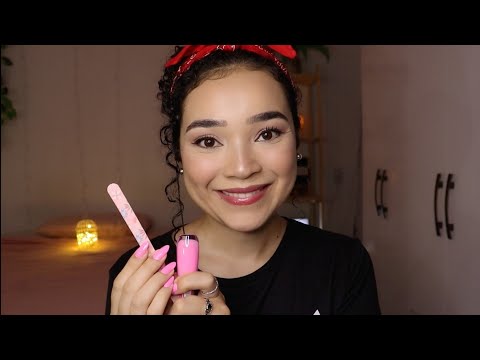 ASMR ♡ Manicure (mascando chiclete) Roleplay