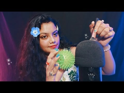 ASMR | Touching Microphone With Different Objects | 😴😪