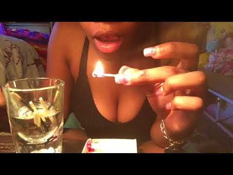 ASMR MATCH BURNING + STRIKING