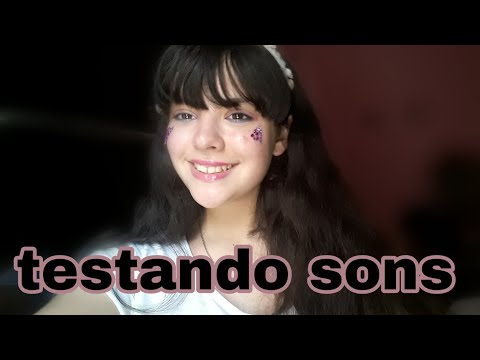 ASMR: Testando Sons diferentes + sons de boca Com pincel na tela.