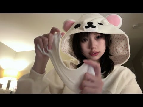 [ASMR] making slime at the slumber party ٩( ᐛ )و