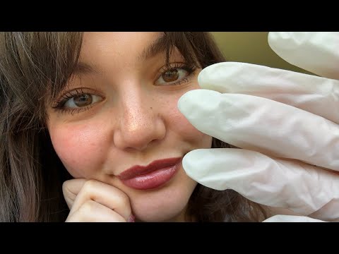 ASMR | Face Touching, Eye Exam, Mouth Sounds, Latex Gloves, Fabric Scratching, Hand Sounds
