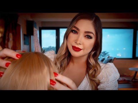 ASMR Intense and Relaxing Scalp Massage and Exam 😴 Hair Treatment and Brushing