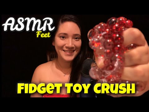 FIDGET TOYS ASMR  | CRUSHING VARIETY OF FIDGET TOYS & MORE | ASMR FEET