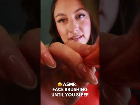 ASMR face brushing until you fall asleep 😴  #asmr #relax #tinglessensation #sleep #personalattention