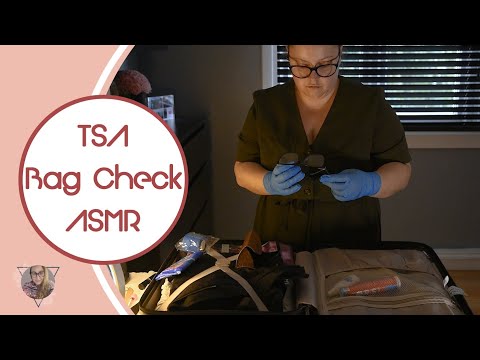 * ASMR * TSA Bag Check / Airport suitcase check / Spray bottle / Unintentional / NO TALKING