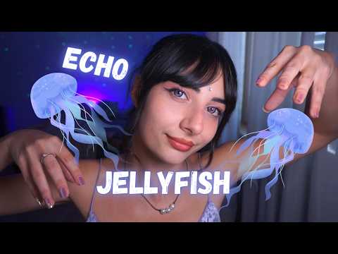 Jellyfish 🪼 ASMR Echo Mouth Sounds & hand movements (Fast/semi fast)