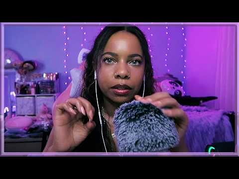 ASMR ✨ FLUFFY MIC SCRATCHING With Clicky Mouth Sounds + Face Touching✨  (1 Hour)